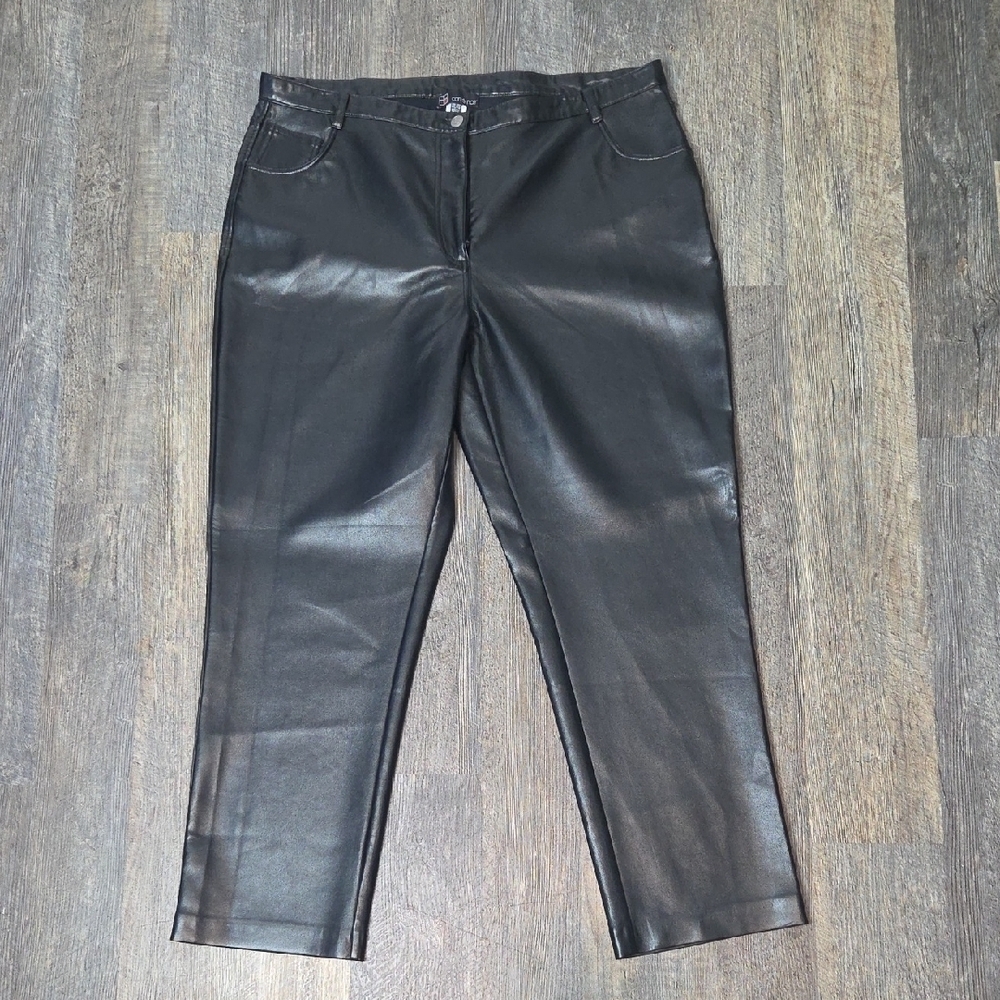 Women's Black Faux Leather Pants